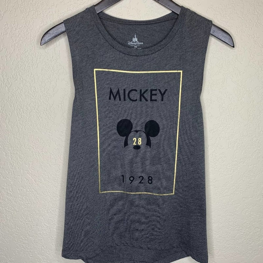 Disney Parks "Millenial Mickey" grey tank top XS